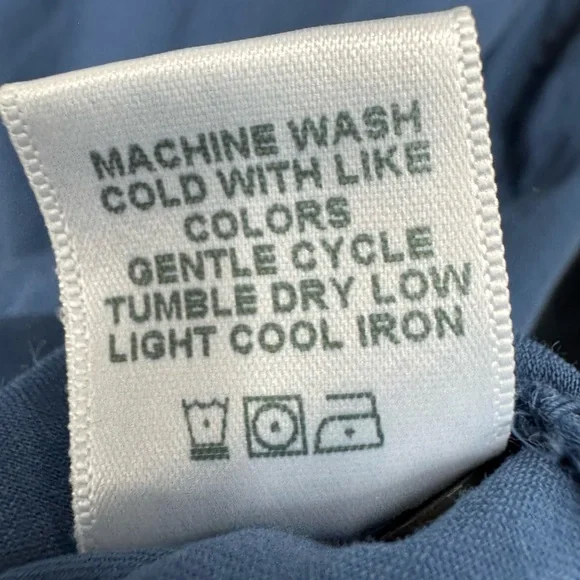 Xirena Size Large Blue Woven Cotton Collared Button Front Blaine Top - Picture 8 of 9